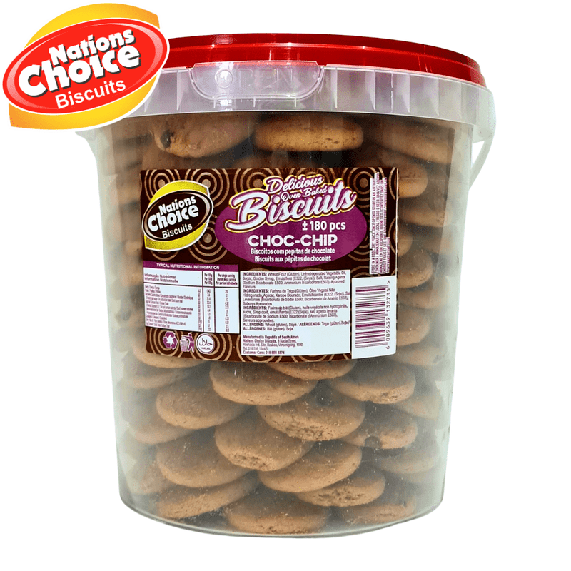 Choc-Chip Biscuits – 180 pcs Tub
